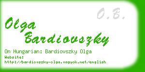 olga bardiovszky business card